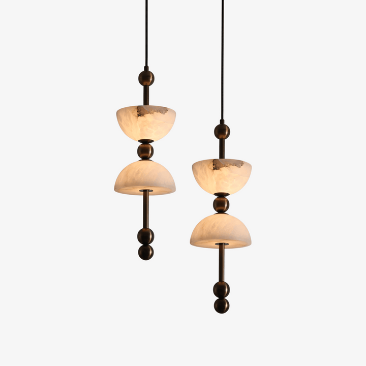Duo Alabaster Pendellampa