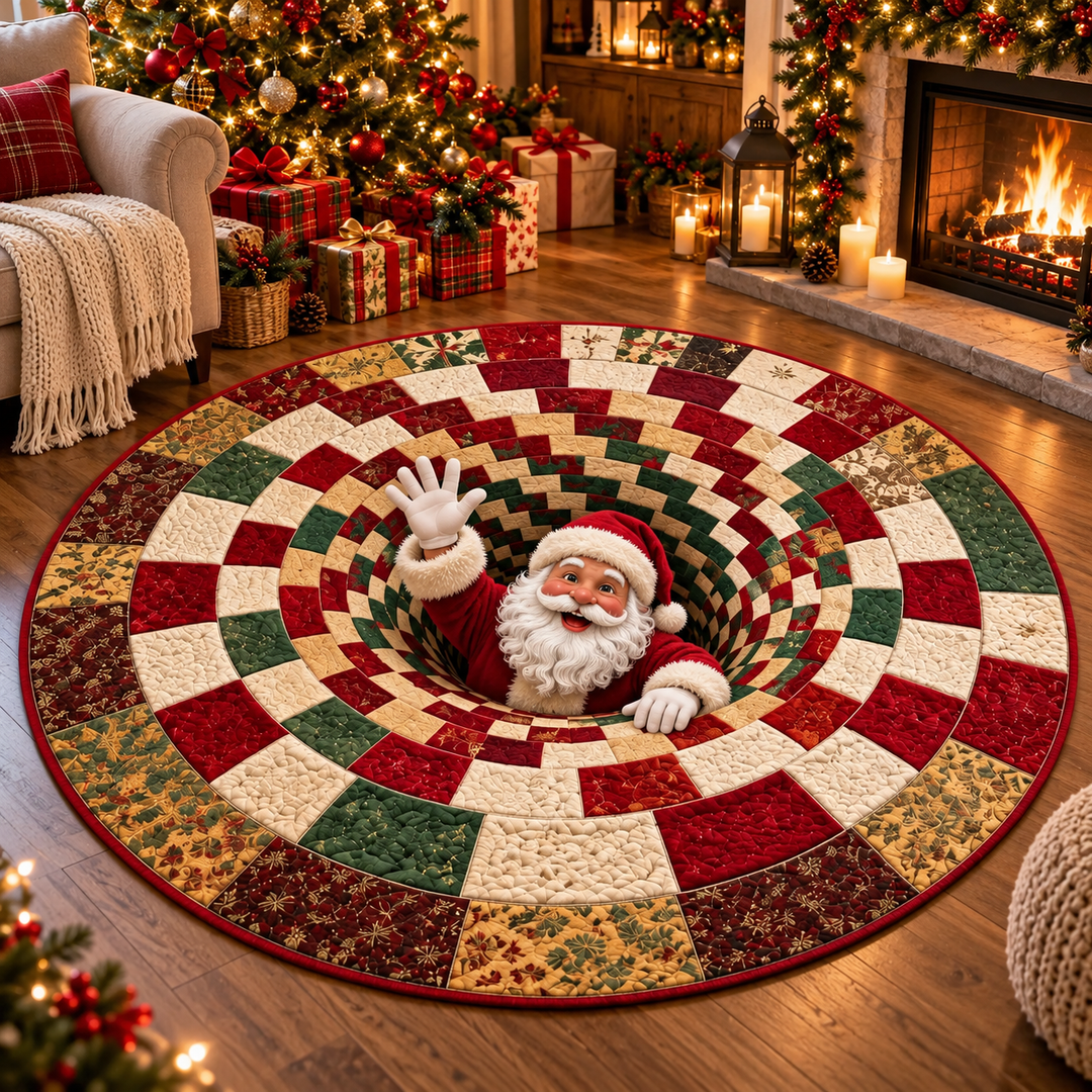 Wesoła Miraż – 3D Swirling Quilted Christmas Rug
