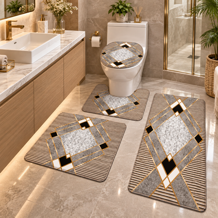 Cozyhaven – Set czterech miękkich dywaników łazienkowych