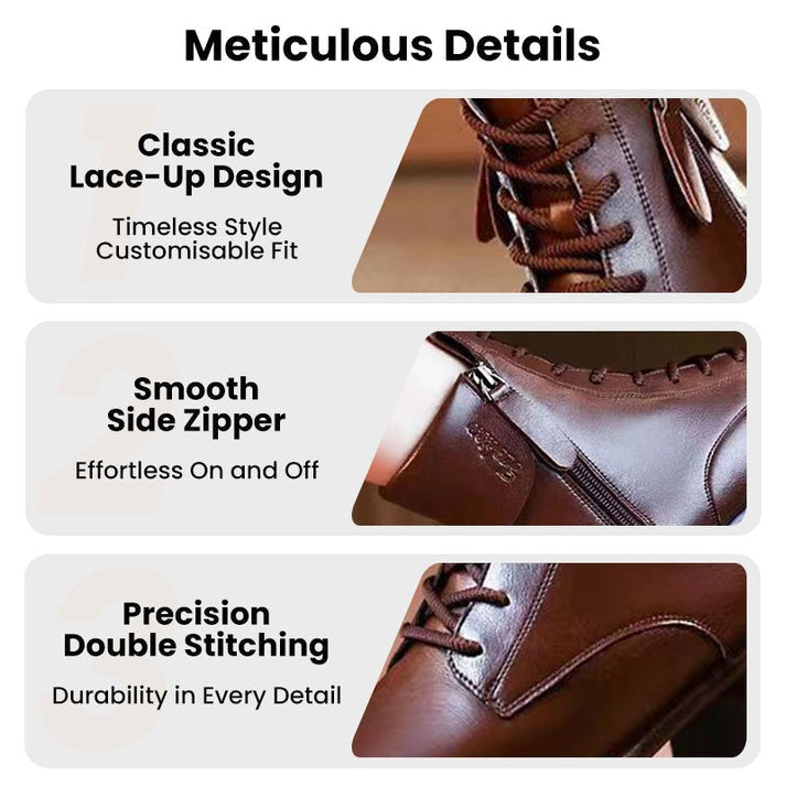 Vintara – Dam vintage boots ocieplane fleecem