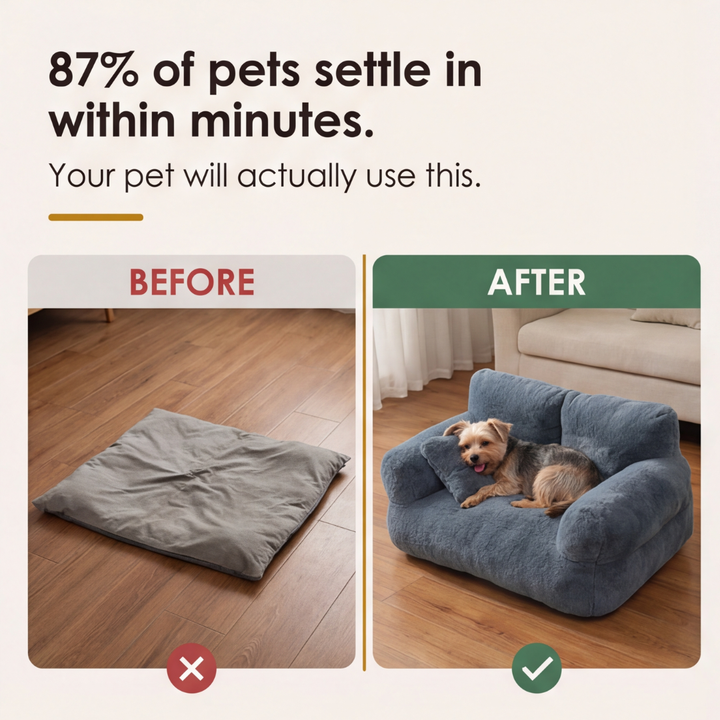 Pawluna – Pluszowa Sofa dla Zwierząt z Praniem w Tvättmaskin