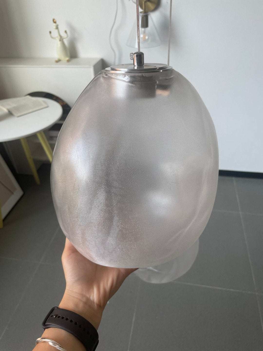 Flytande Glas Sten Hängande Lampa