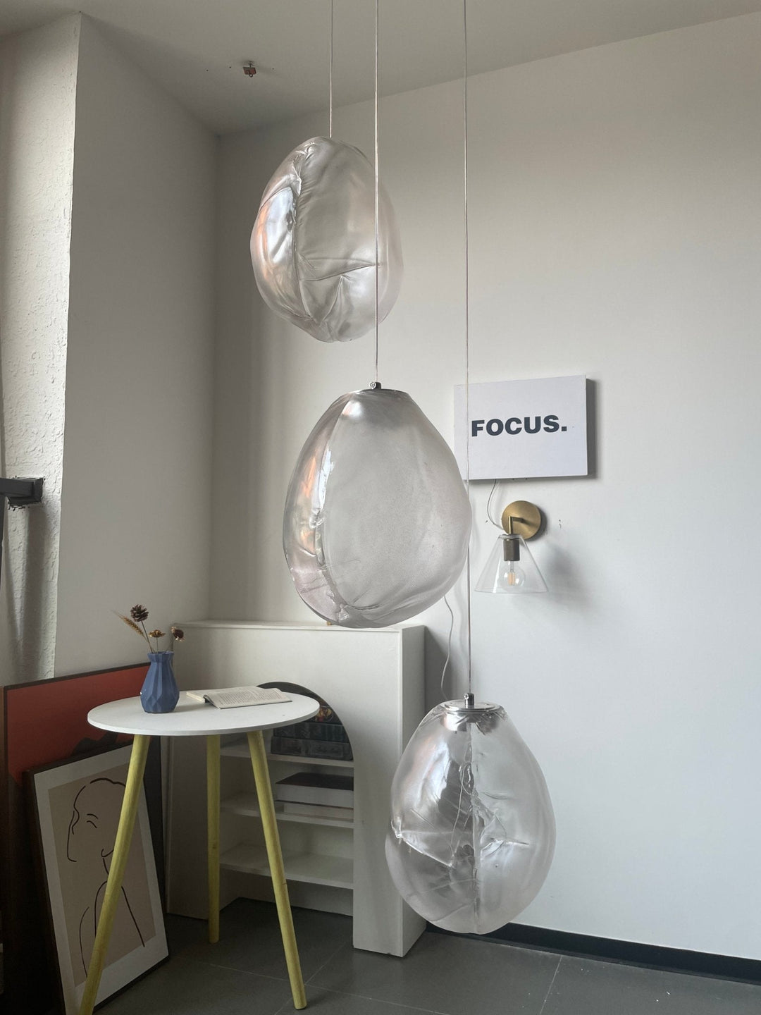 Flytande Glas Sten Hängande Lampa