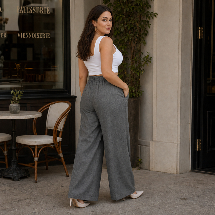 Wearbella – Byxor med hög midja, vida ben