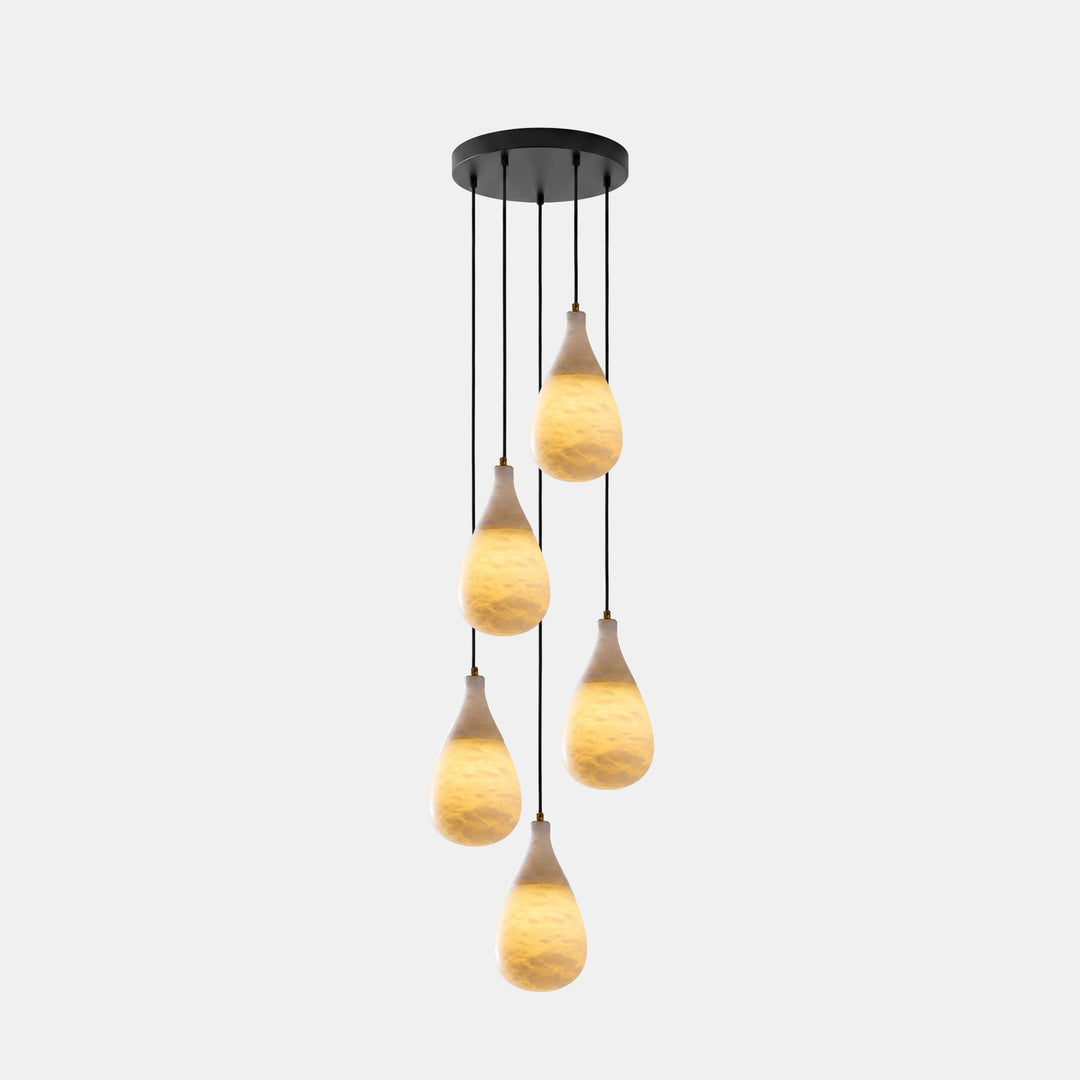 Alabaster Droppformad Pendellampa