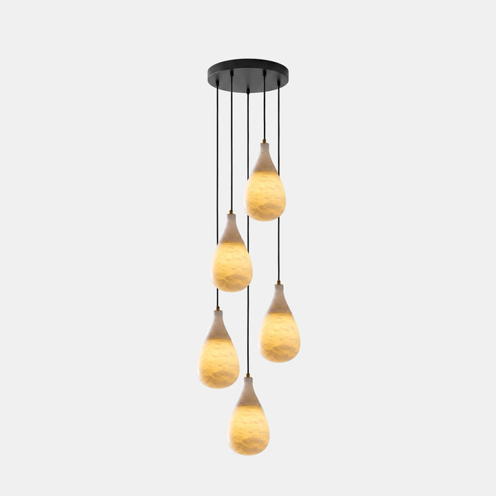 Alabaster Droppformad Pendellampa