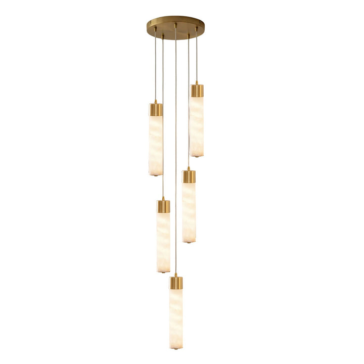 Alabaster Tala Messing Pendellampa