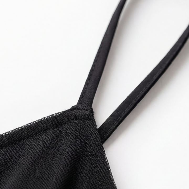 Velaire - Kobieca transparent klänning slip z broderi koronkowym