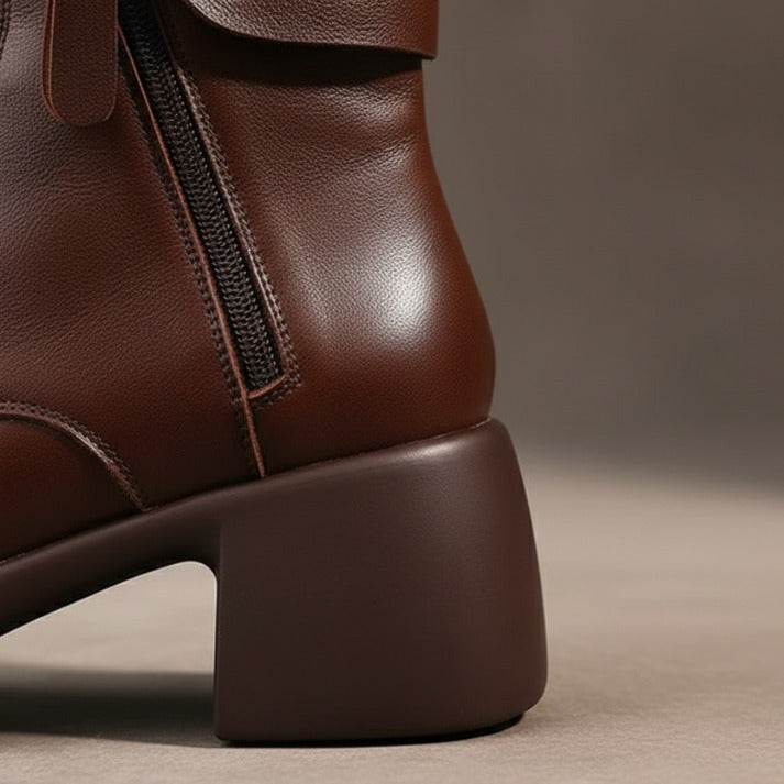 Vintara – Dam vintage boots ocieplane fleecem