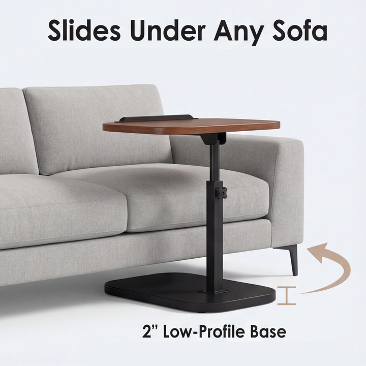Sofadesk - Stolik podsofa i form av C z regulowaną höjdą