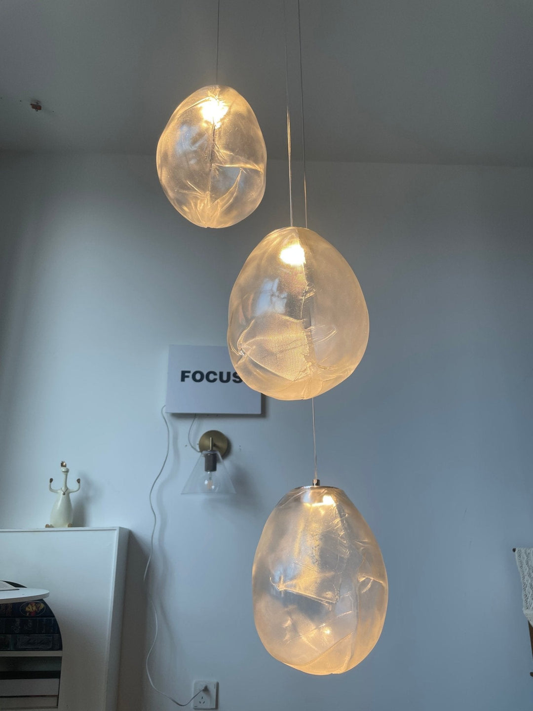 Flytande Glas Sten Hängande Lampa