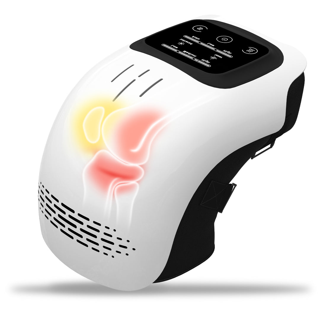 Vit knämassager med touchpanel