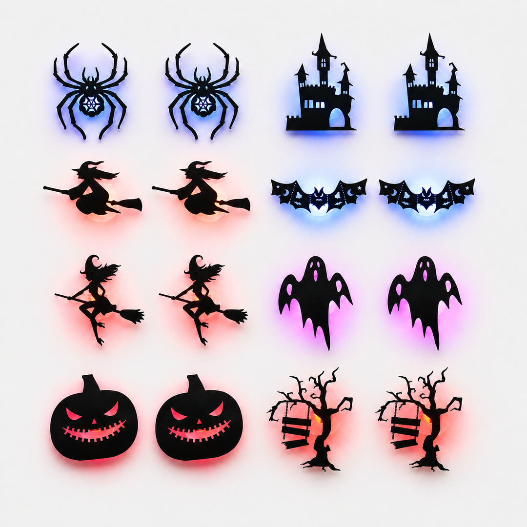 Glowmery – Podświetlana Naklejka på Vägg i form av Sylwetki på Halloween