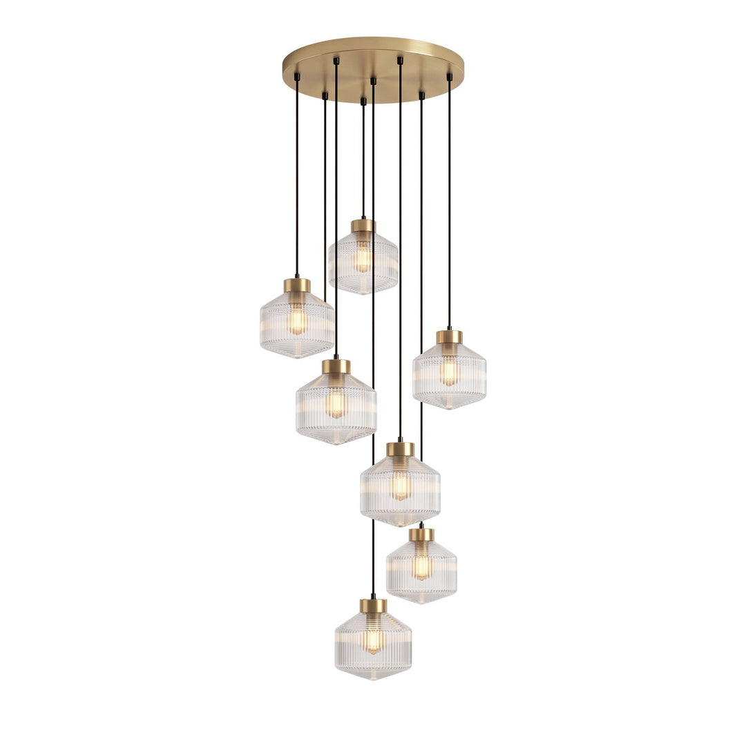 Randig Snurrande Top Pendant Lampa