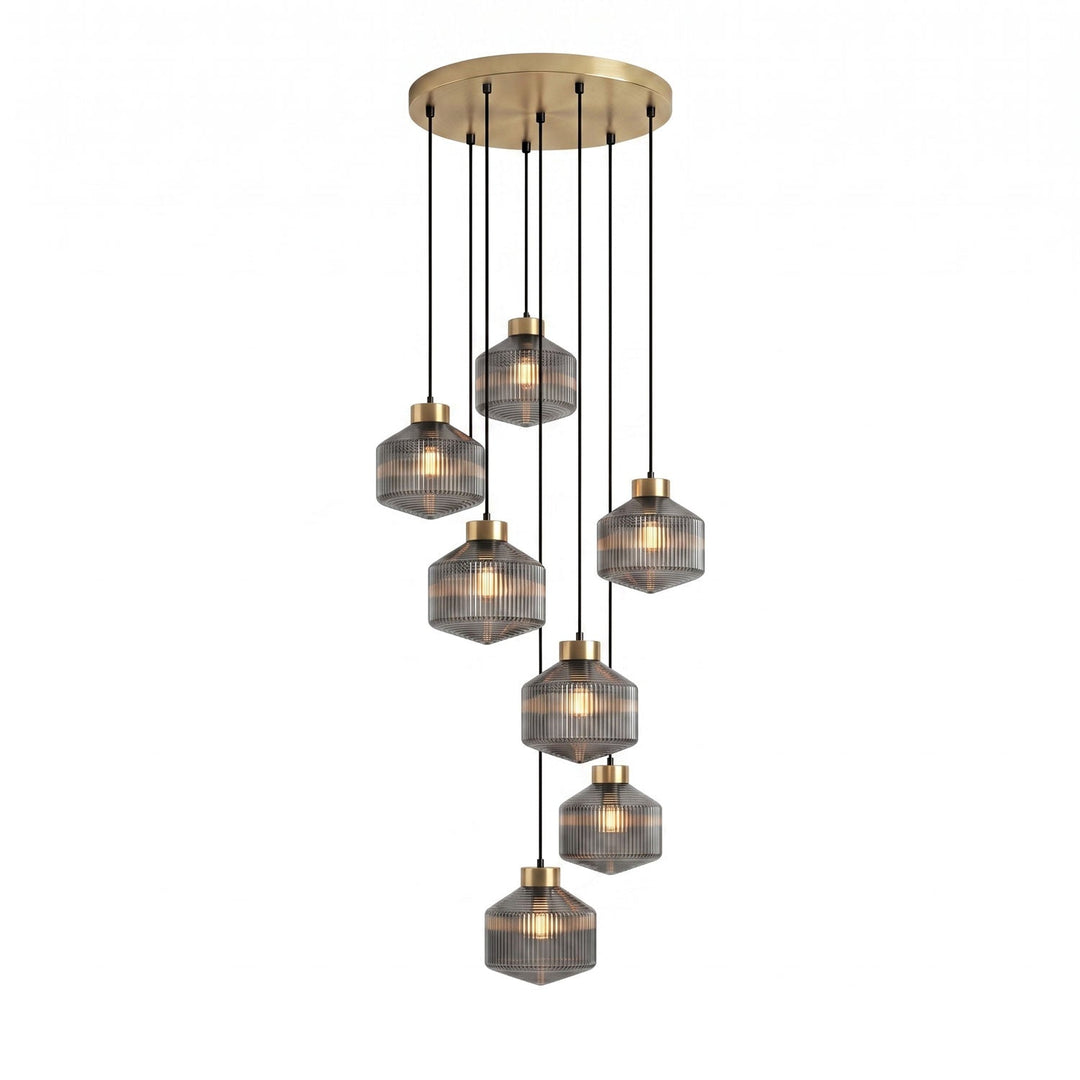 Randig Snurrande Top Pendant Lampa