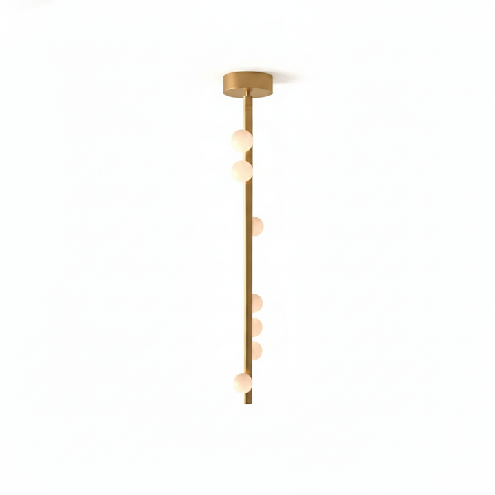 Brass Glass Drop Chandelier