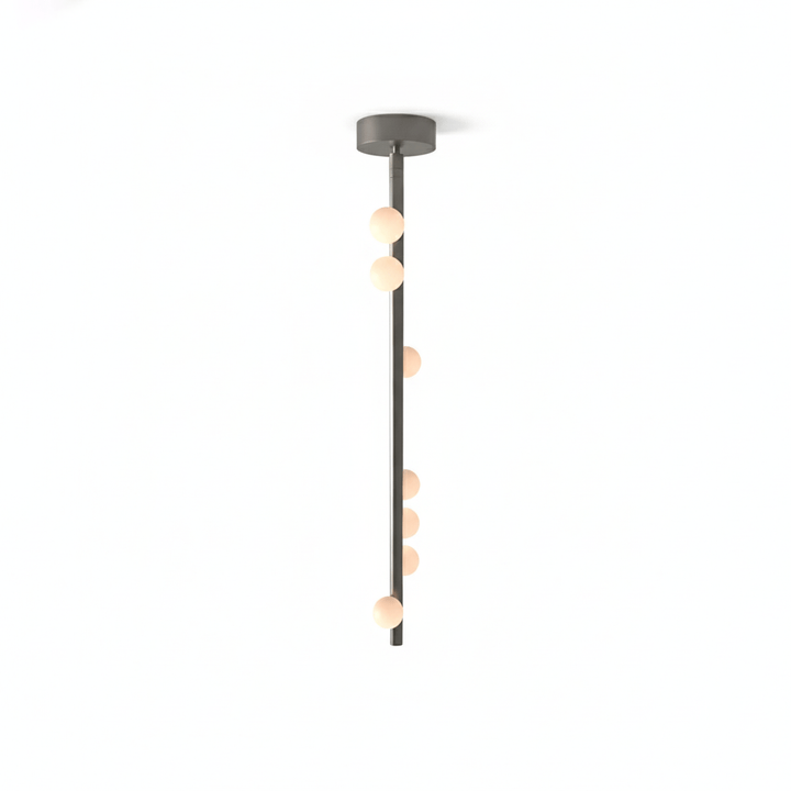 Brass Glass Drop Chandelier