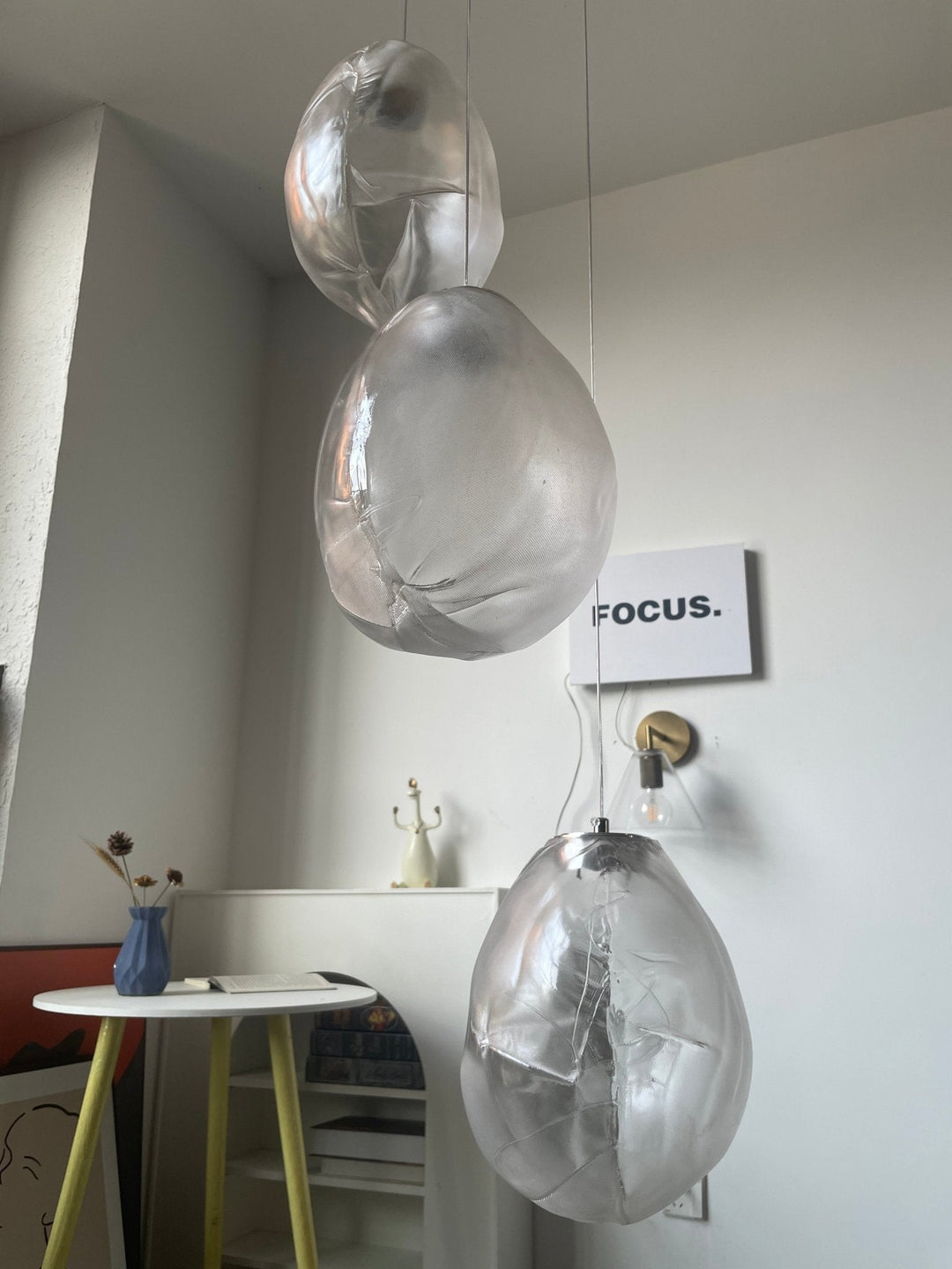 Flytande Glas Sten Hängande Lampa