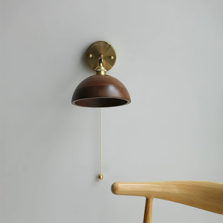 Vintage Trä Vägglampa