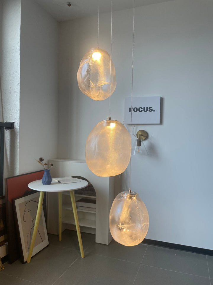 Flytande Glas Sten Hängande Lampa