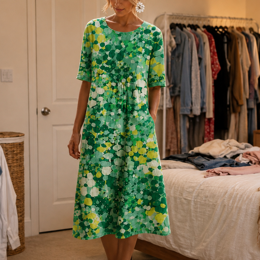 Wearbella – Midi Klänning, Som Zakrywa Ręce, Aldrig Inte Przegrzewa