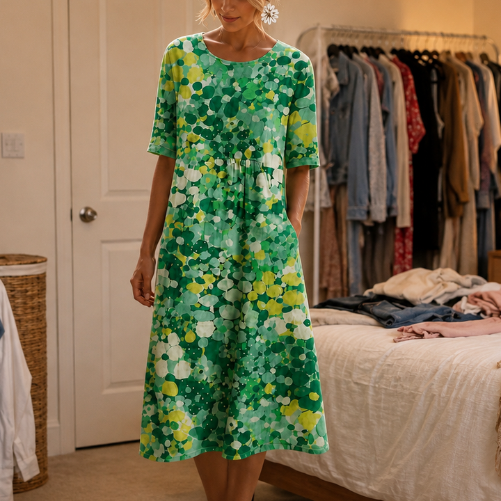 Wearbella – Midi Klänning, Som Zakrywa Ręce, Aldrig Inte Przegrzewa