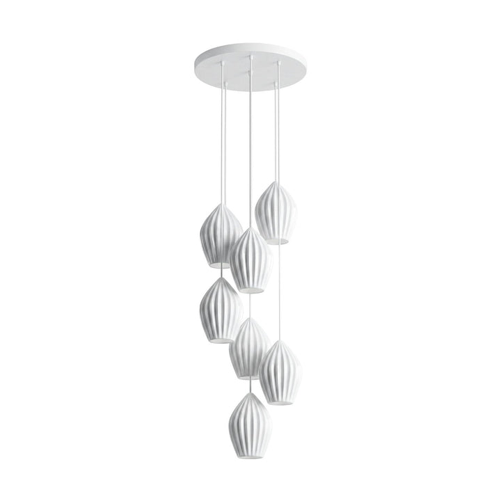 Keramisk Ribbad Pendellampa