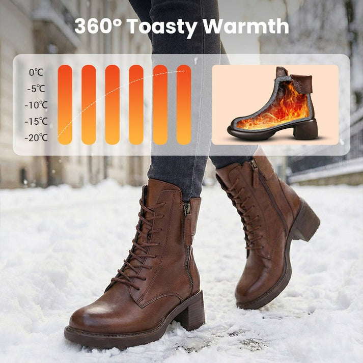 Vintara – Dam vintage boots ocieplane fleecem