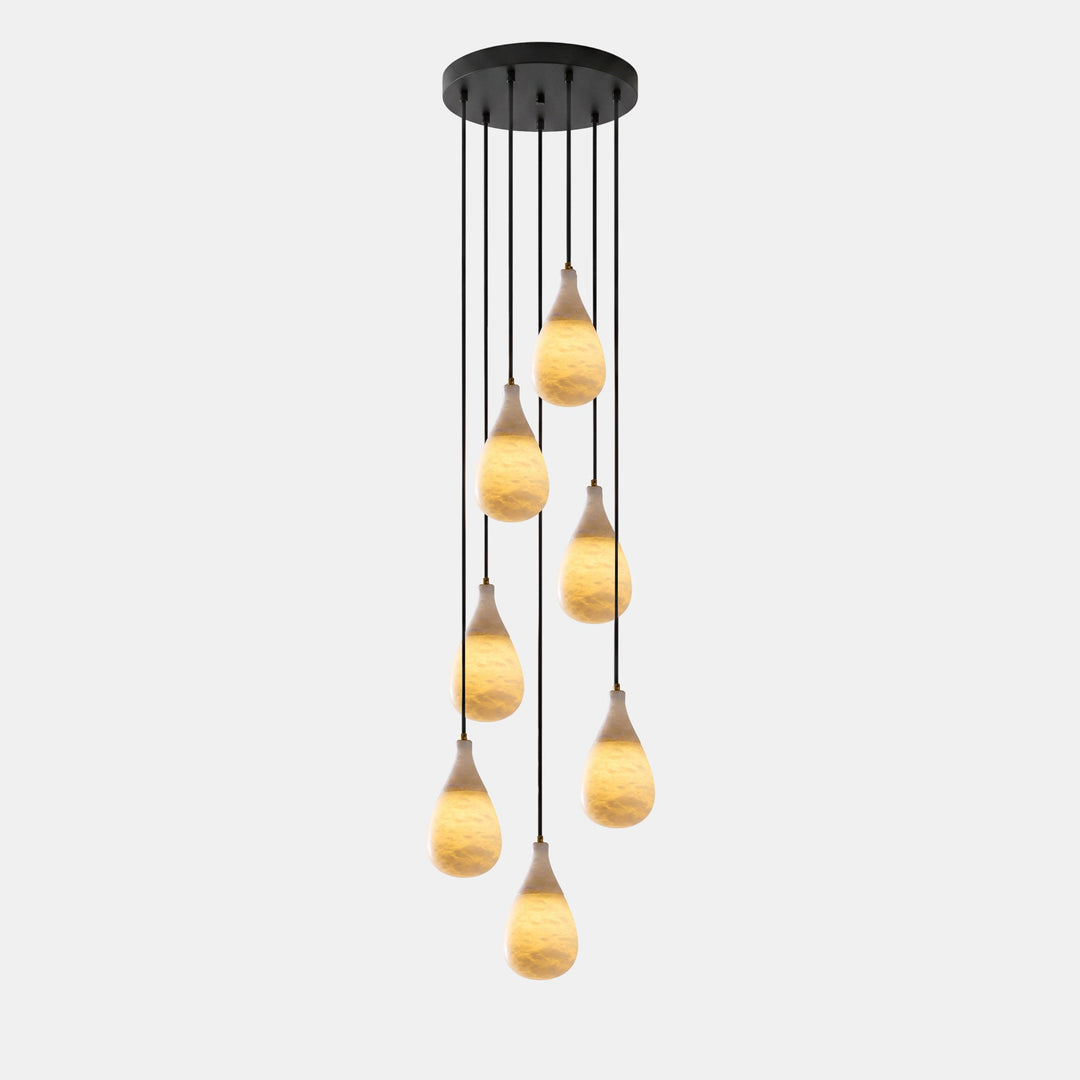 Alabaster Droppformad Pendellampa