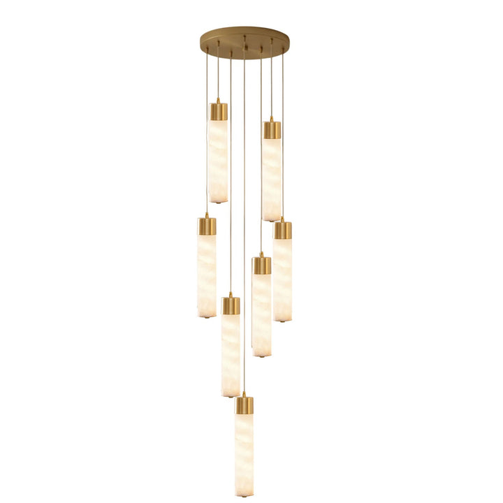 Alabaster Tala Messing Pendellampa