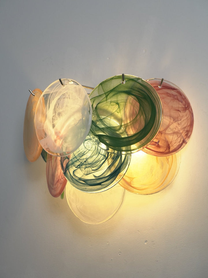 Lunaria Disc Glas Vägglampa