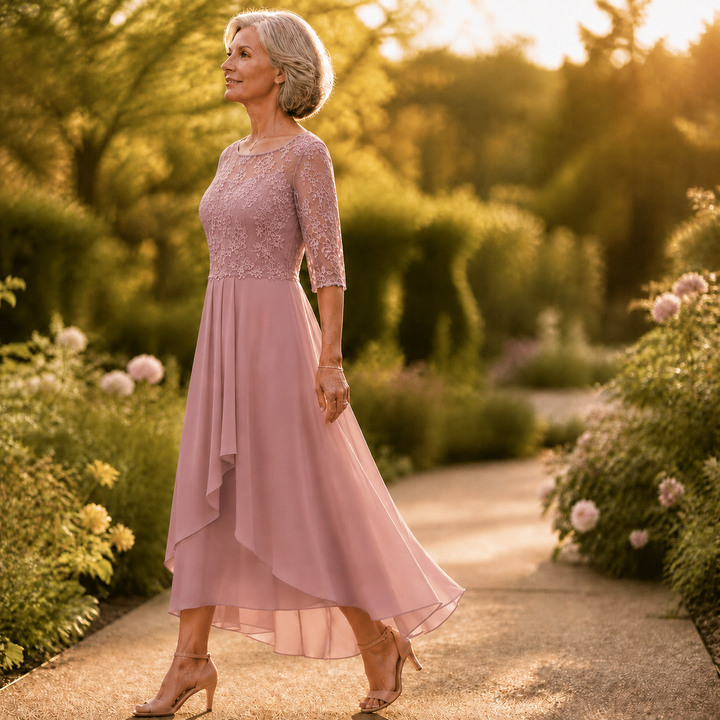 Elarose – Midi Klänning z Broderad Koronkowym Gorsetem på Wesela