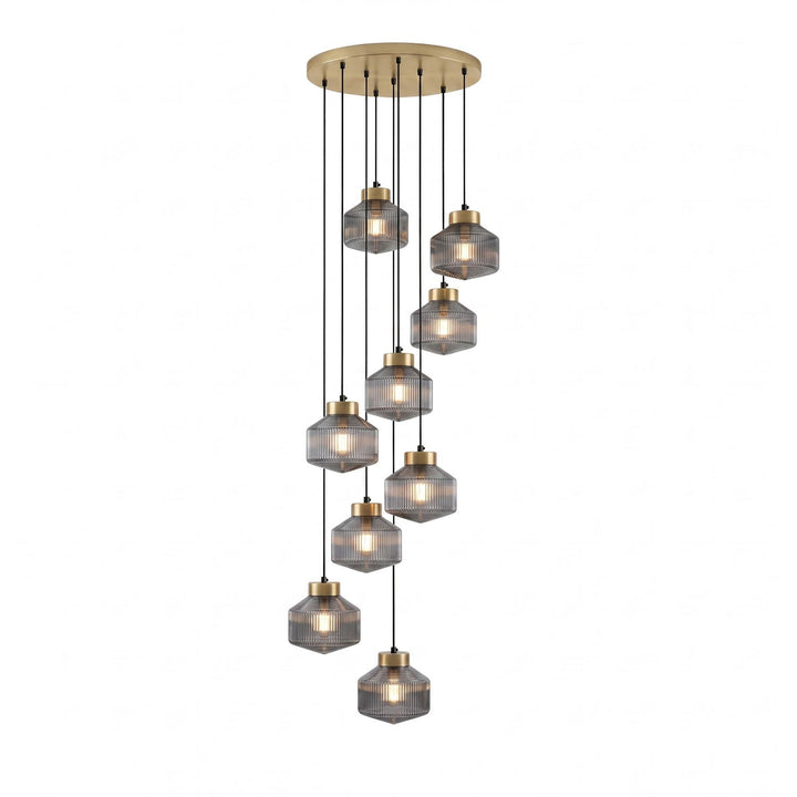 Randig Snurrande Top Pendant Lampa
