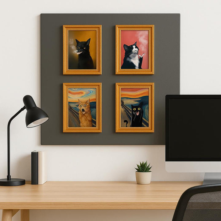 Meowments - Dekorativa Magneter Ramkowe z Katter