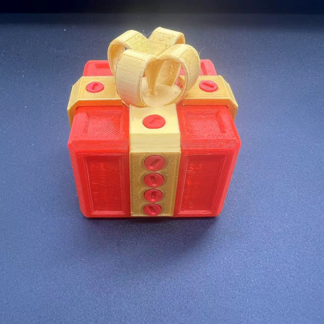 Färgglad 3D-printad presentask med skruvar