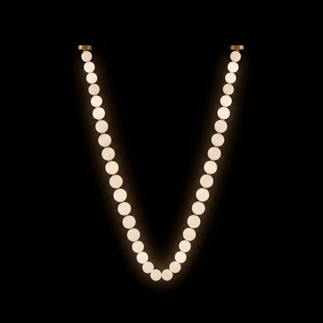 Pärlglas Halsband Bollar Kandelaber