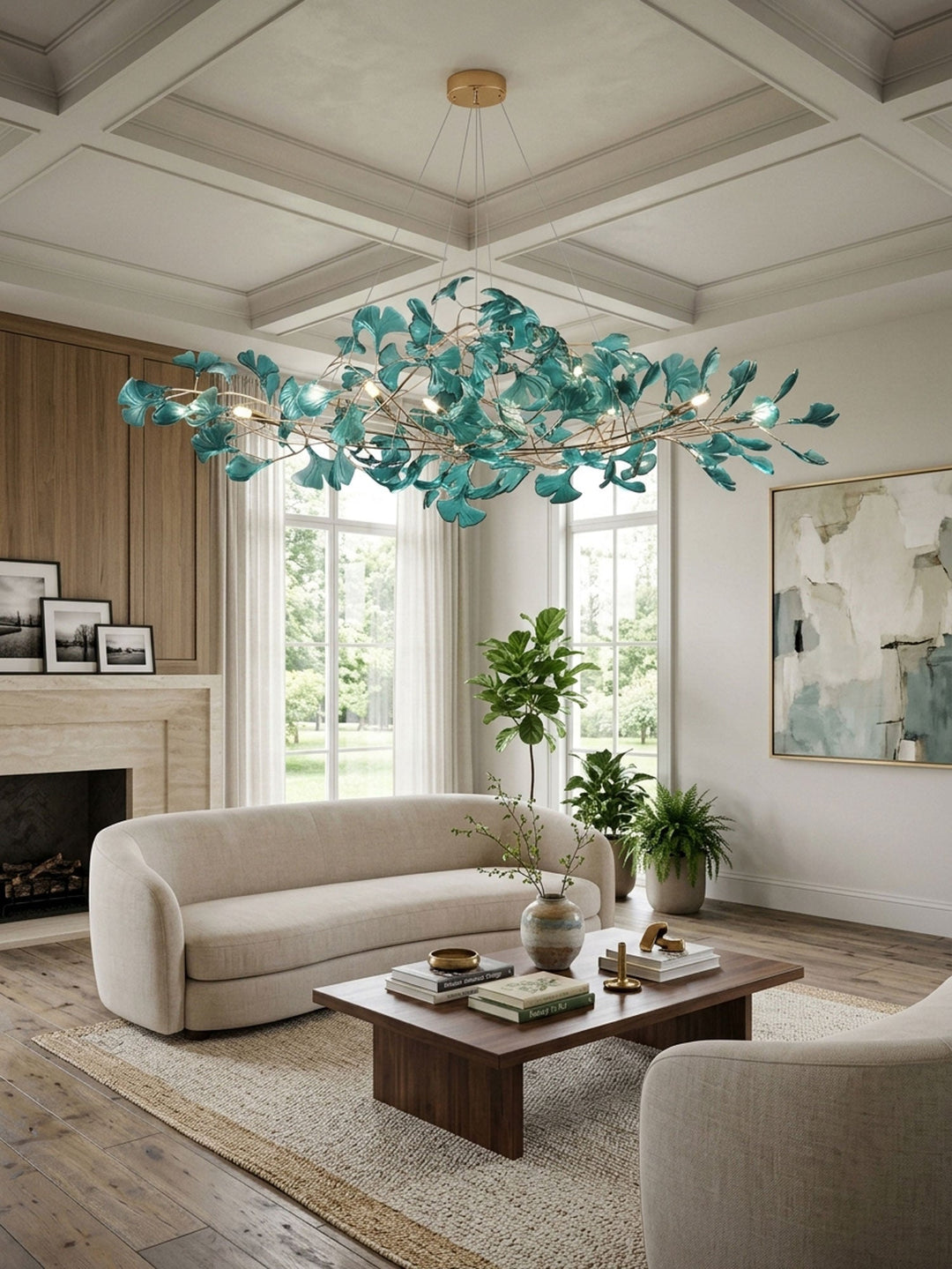 Acrylic Ginkgo Leaf Chandelier