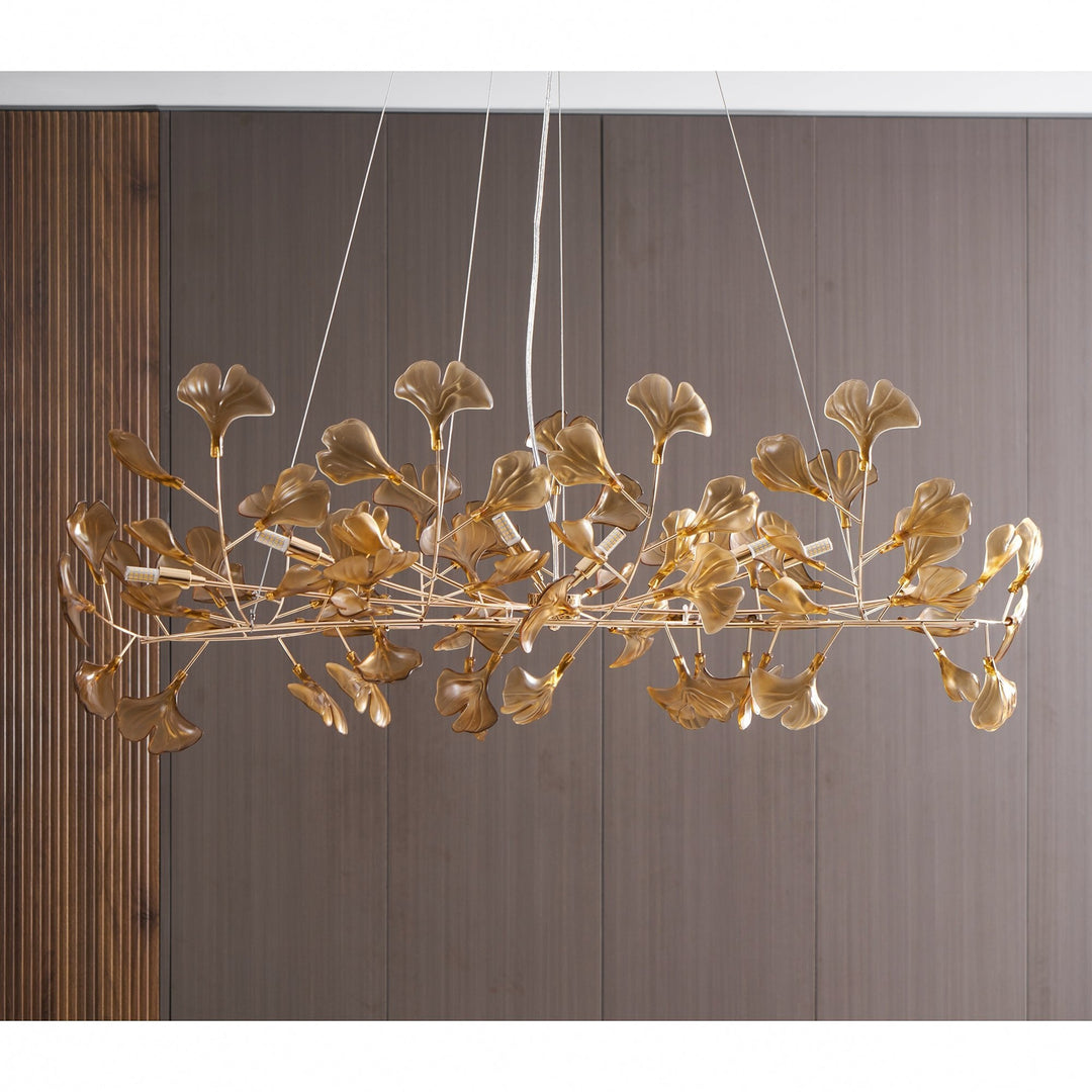 Acrylic Ginkgo Leaf Chandelier