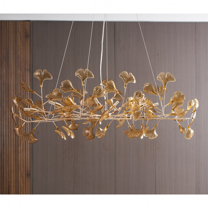 Acrylic Ginkgo Leaf Chandelier