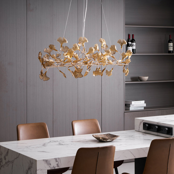 Acrylic Ginkgo Leaf Chandelier