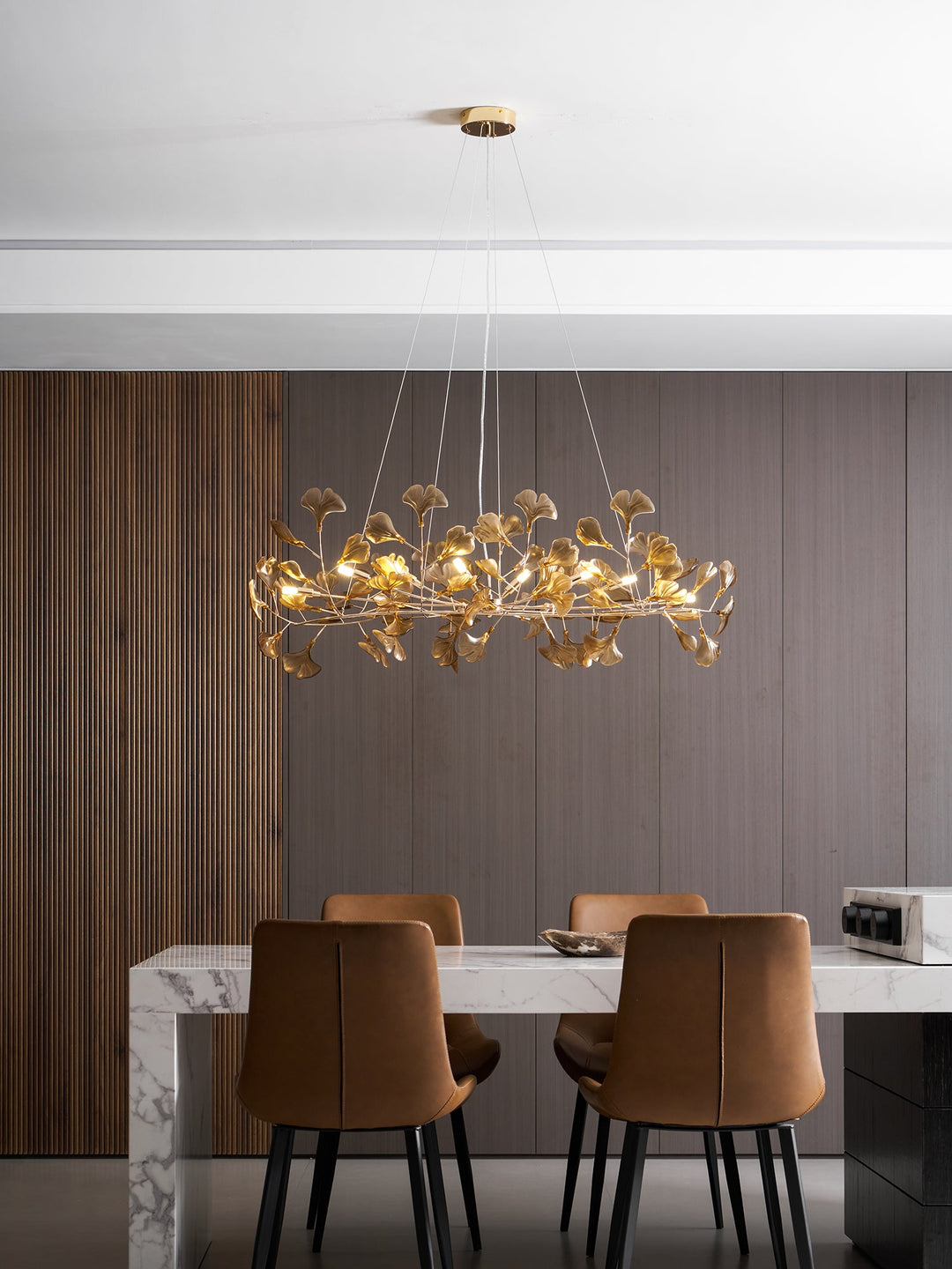 Acrylic Ginkgo Leaf Chandelier