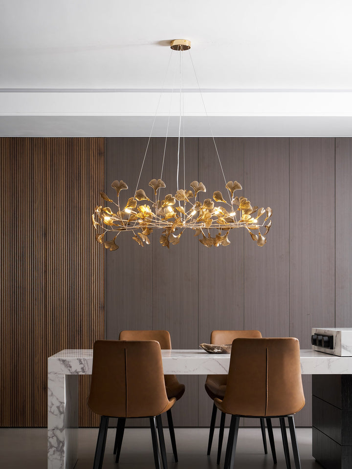 Acrylic Ginkgo Leaf Chandelier