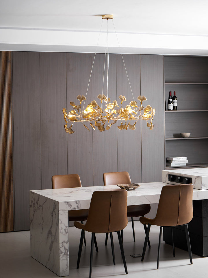 Acrylic Ginkgo Leaf Chandelier