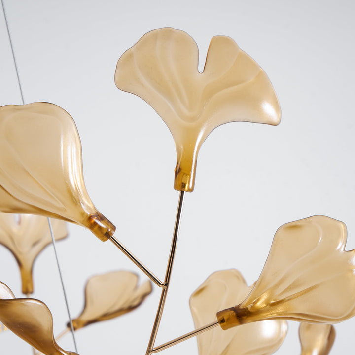 Acrylic Ginkgo Leaf Chandelier