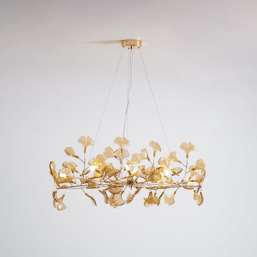 Acrylic Ginkgo Leaf Chandelier