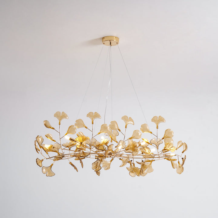 Acrylic Ginkgo Leaf Chandelier