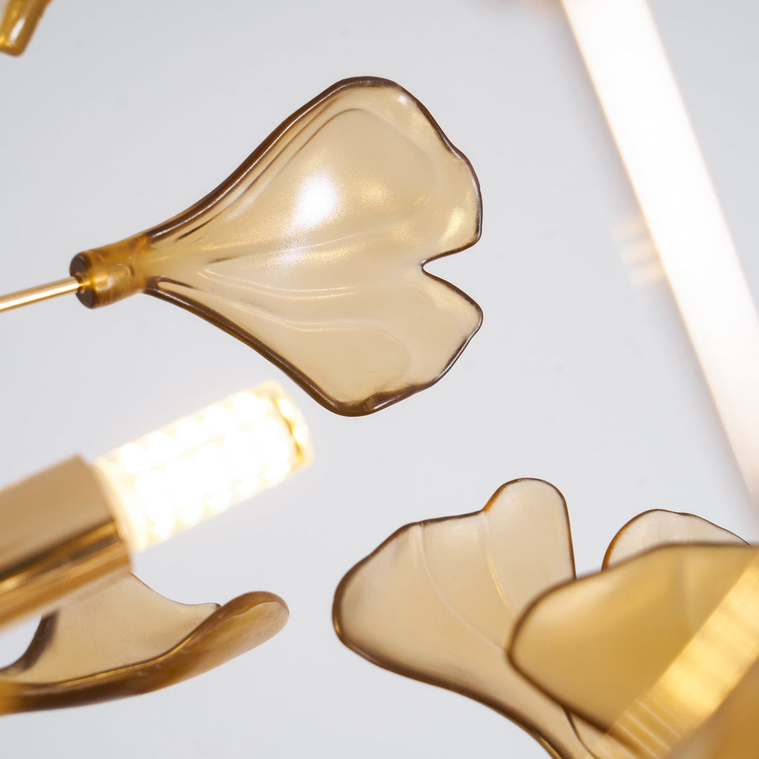 Acrylic Ginkgo Leaf Chandelier