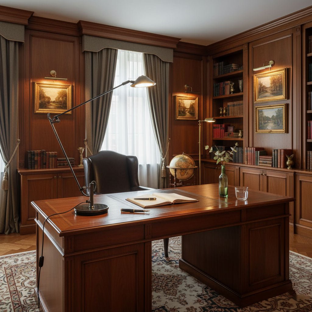 Justerbar Svart Kontorsarbetslampa