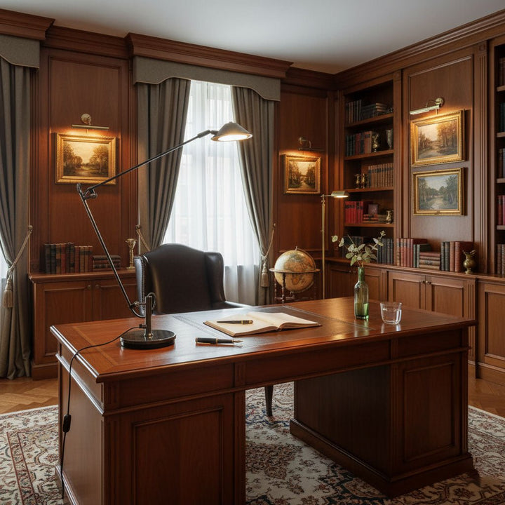 Justerbar Svart Kontorsarbetslampa