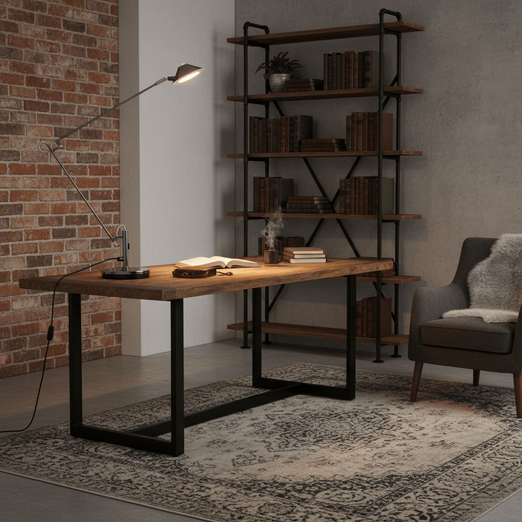 Justerbar Svart Kontorsarbetslampa
